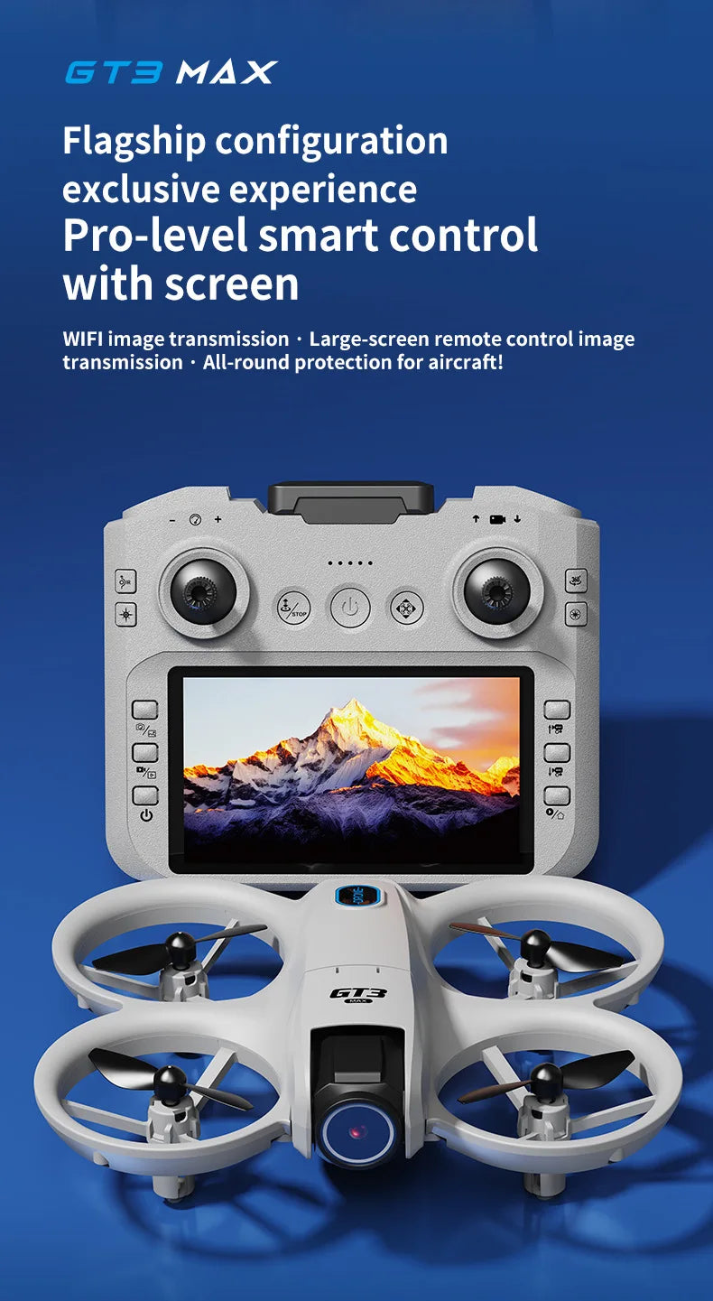 GT3 MAX Mini-Drohne 8K HD – 4,3" Display, Kopfloser Modus, 360° Flip & Kinder-Quadcopter