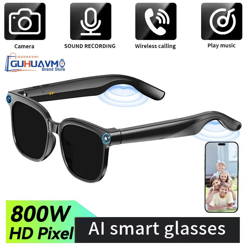 W630 Smart Brille – Kamera, KI-Übersetzung & WiFi Streaming
