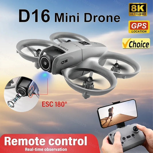 D16 8K Drohne – Dual Kamera, FPV, 5G WiFi & Hinderniserkennung