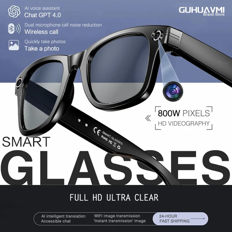 TAVYU KI Smart Brille W610 – Dual-Kamera, ChatGPT & Bluetooth Audio