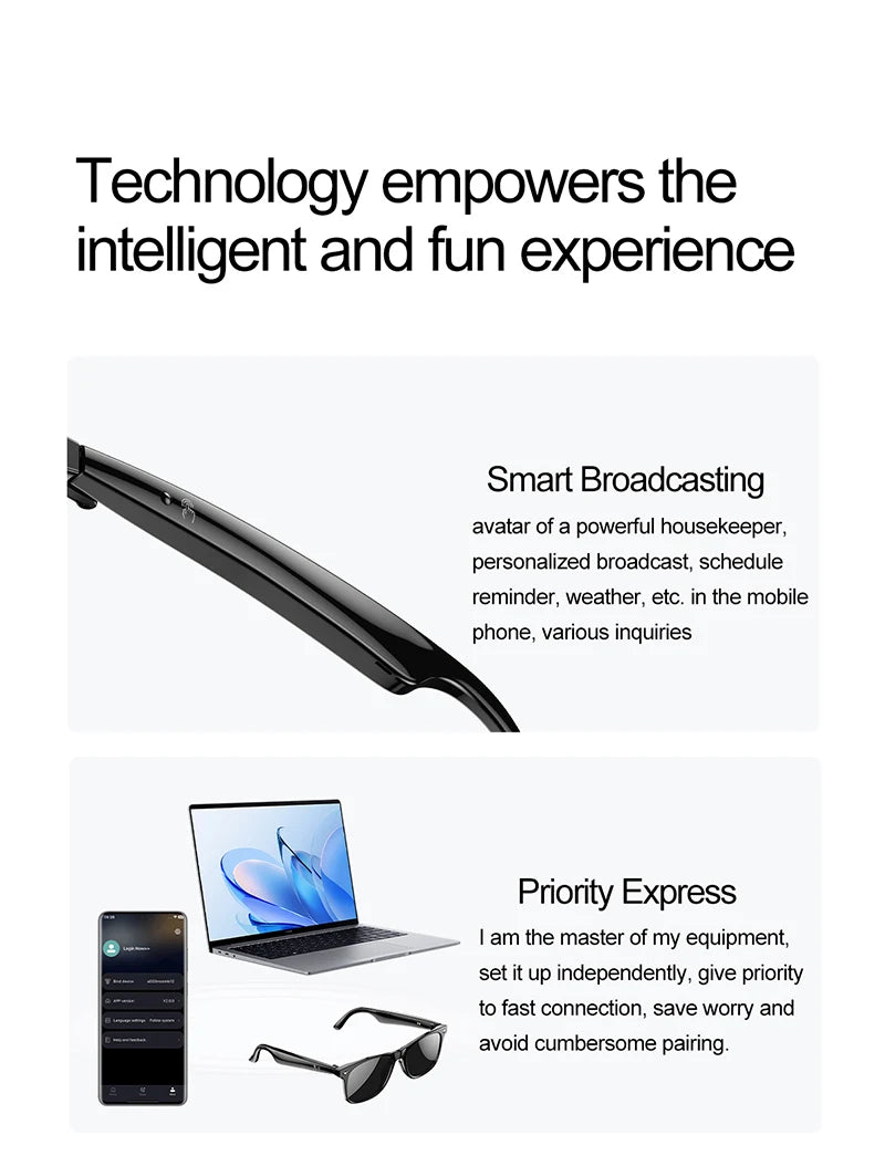 Smart Brille W100 – IP67 Wasserdicht, 164 Sprachen, GPS, Ultraleicht 25g