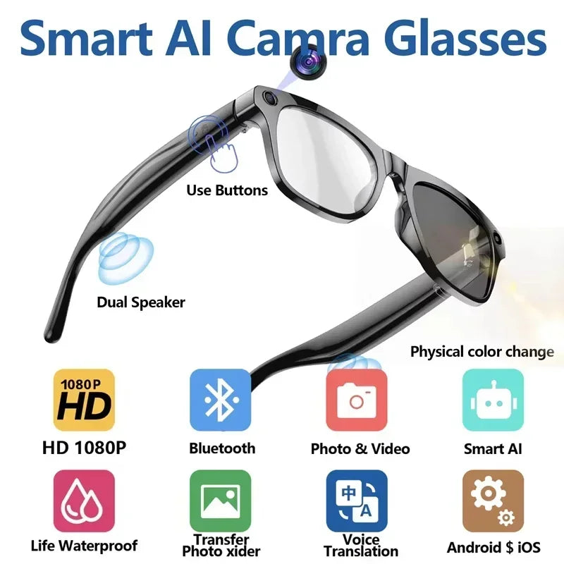 Lenovo 8K Smart-Brille – 1200MP Kamera, ChatGPT, Touch, Sport, KI-Sprachassistent & Bluetooth