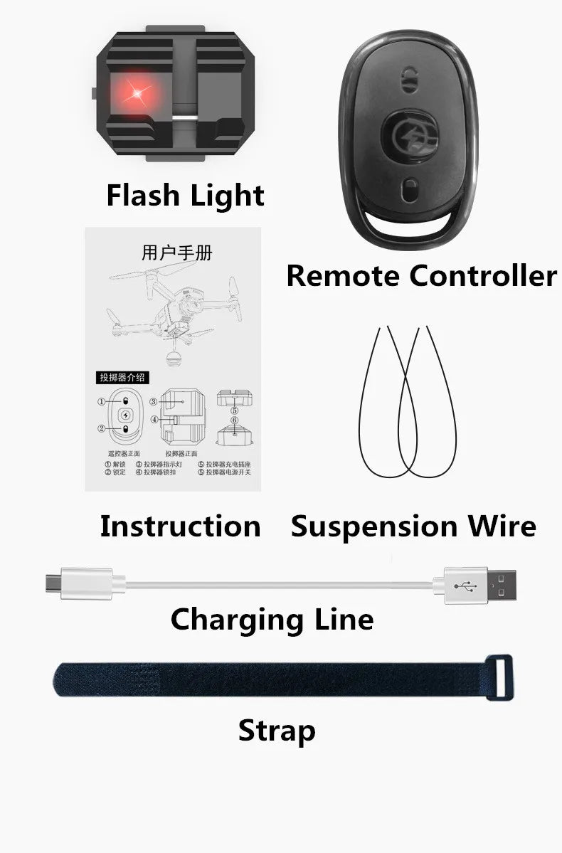 Drohnen Abwurfsystem DJI – kompatibel mit Mini/Mavic/Phantom für Angeln & Events