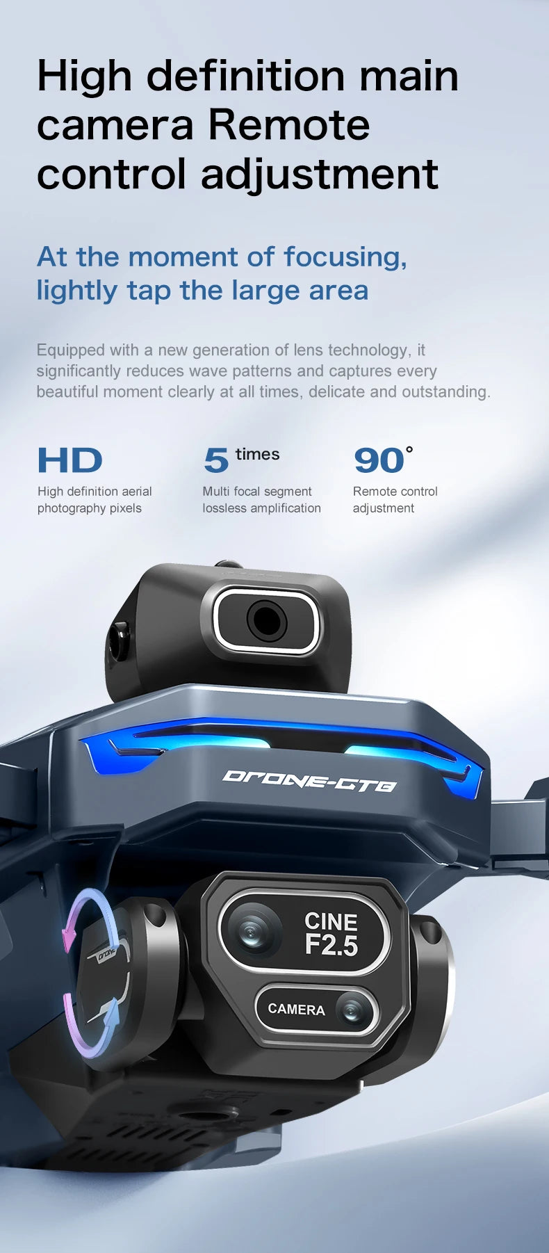 GT8 Drohne – 4K/8K Kamera, GPS, Brushless, Hinderniserkennung, 20 Min.