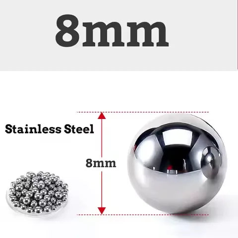 8mm Präzisions-Stahlkugeln für Steinschleudern (Munition) – Produktbild 4