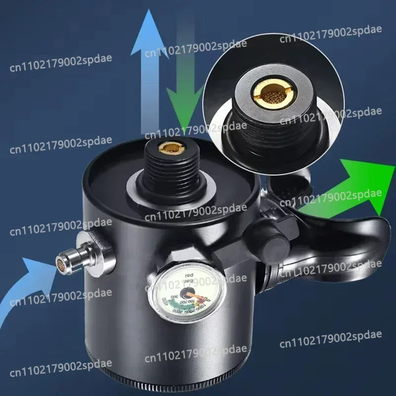 Mini Oxygen Bottle Breathing Valve Head, Underwater Breather, Swimming Equipment, Breathing Tank Diving Teaching