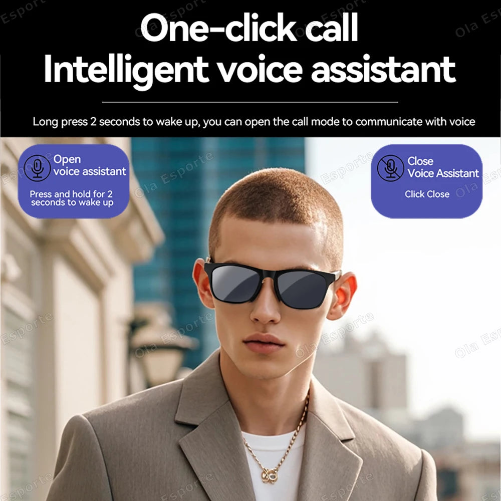 AI Smart Glasses – Bluetooth 5.3, Musik, Anrufe & offenes Audio