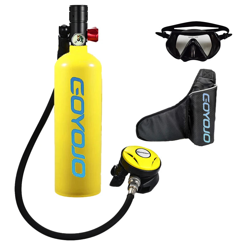 1L Mini Scuba Tank mit Tauchermaske – DOT-zertifiziert, 15 Min. Tauchzeit