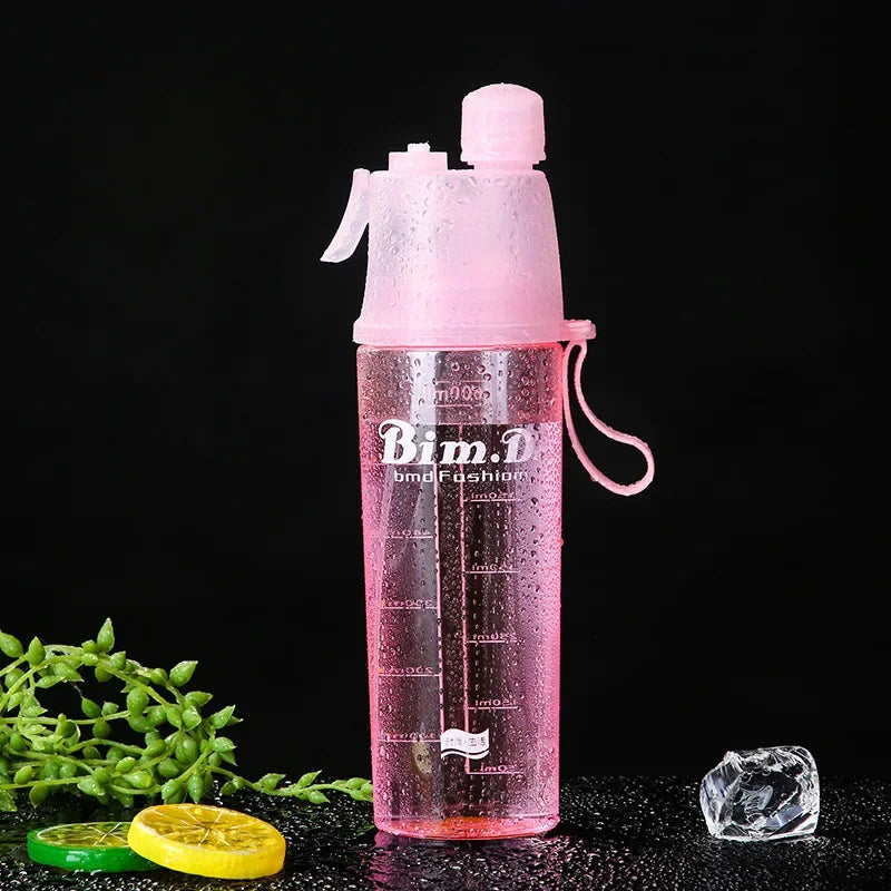 Sprühwasserflasche mit Strohhalm 600ml – BPA-frei, für Sport, Fitness & Reisen – Bild 15