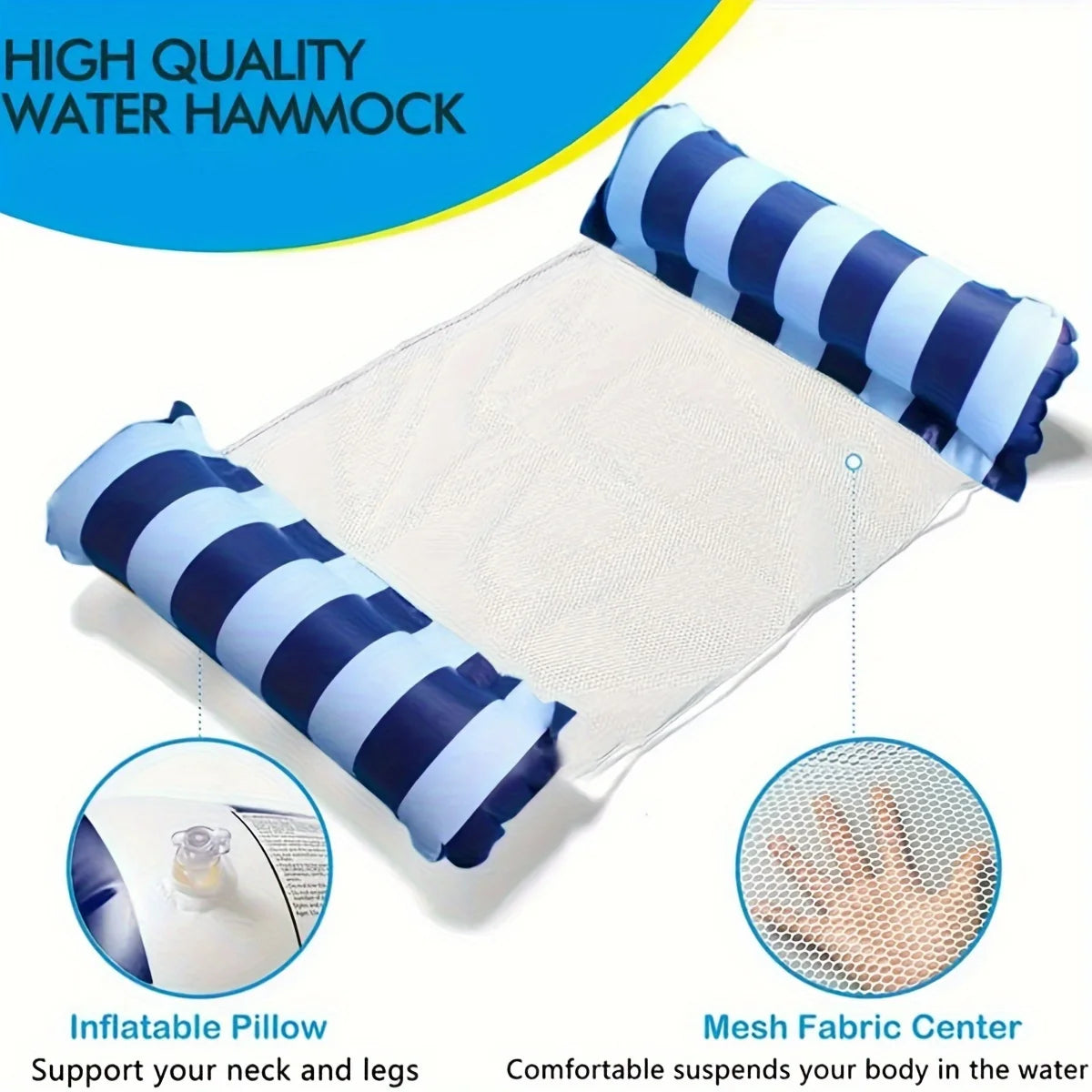 Aufblasbare Pool-Hängematte – Wasserlounger für Erwachsene