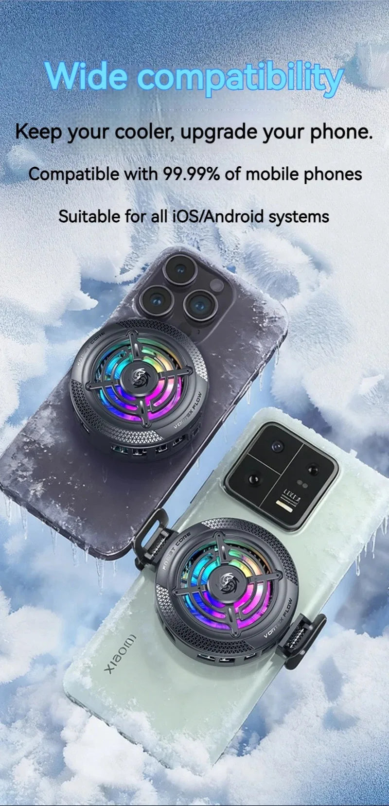2IN1 Magnetischer Handy-Kühler – RGB Clip-Kühlung für iPhone & Samsung – Bild 7