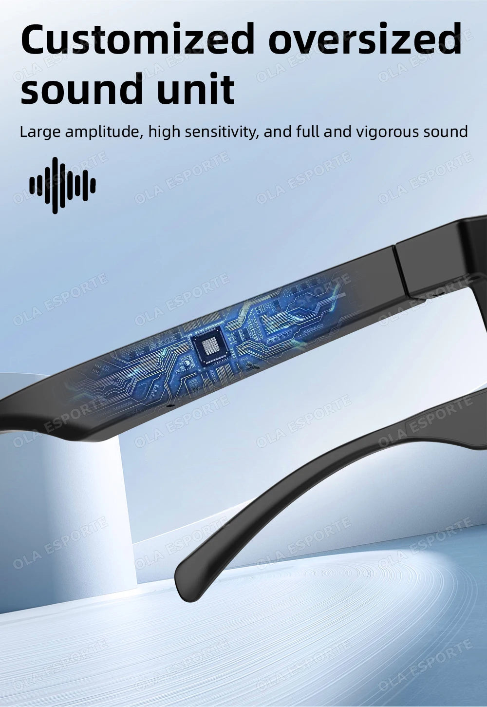 Bluetooth Sport Sonnenbrille – Musik, Anrufe, KI-Übersetzung & UV-Schutz