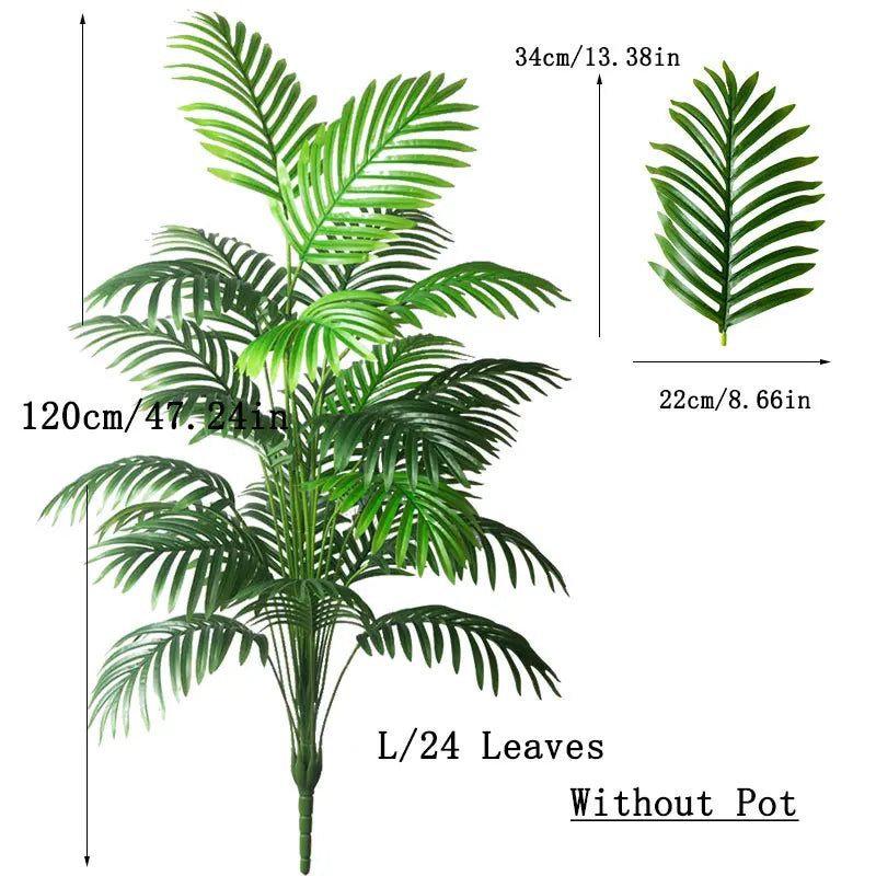 Künstliche Palme 90–120cm – Große Monstera Pflanze für Garten & Heim