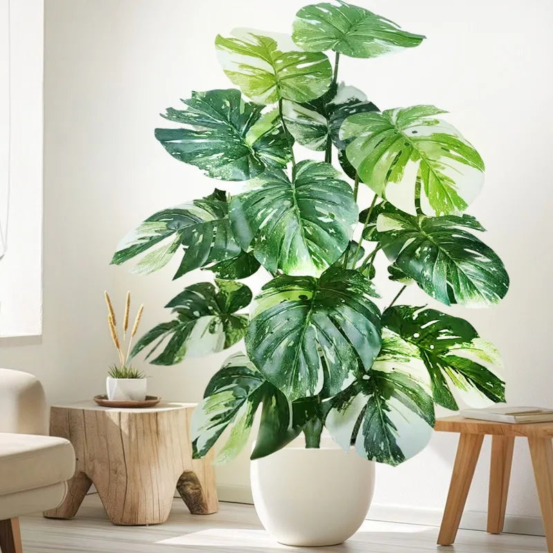Künstliche Pflanzen Deko – Tropische Monstera für Wohnzimmer
