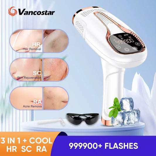 Vancostar IPL 3-in-1 – Haarentfernung, Hautverjüngung & Akne-Behandlung mit Ice-Cooling
