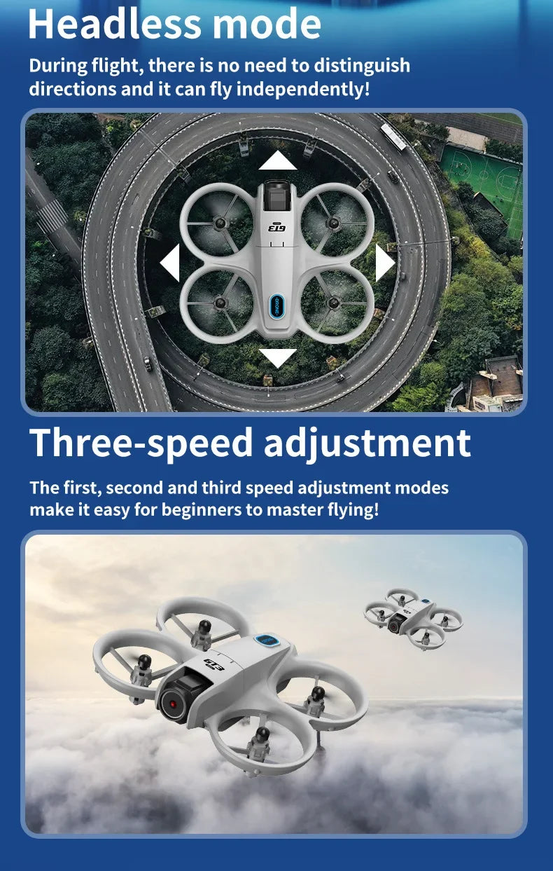 GT3 MAX Mini-Drohne 8K HD – 4,3" Display, Kopfloser Modus, 360° Flip & Kinder-Quadcopter