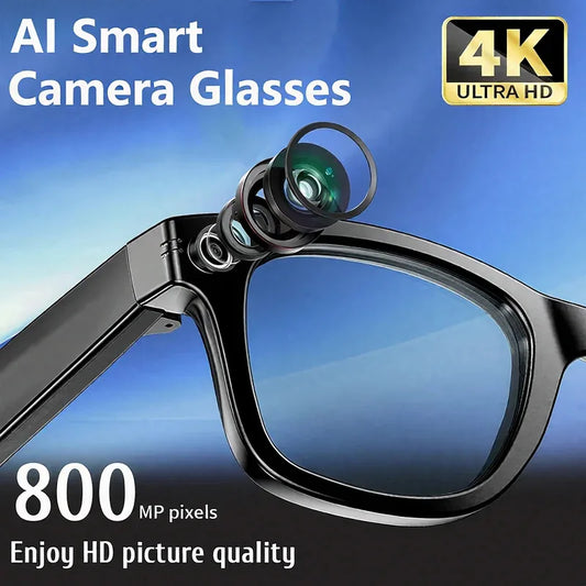 KI Smart Brille 1080P HD – Bluetooth, Farbwechsel-Linsen & Sprachassistent