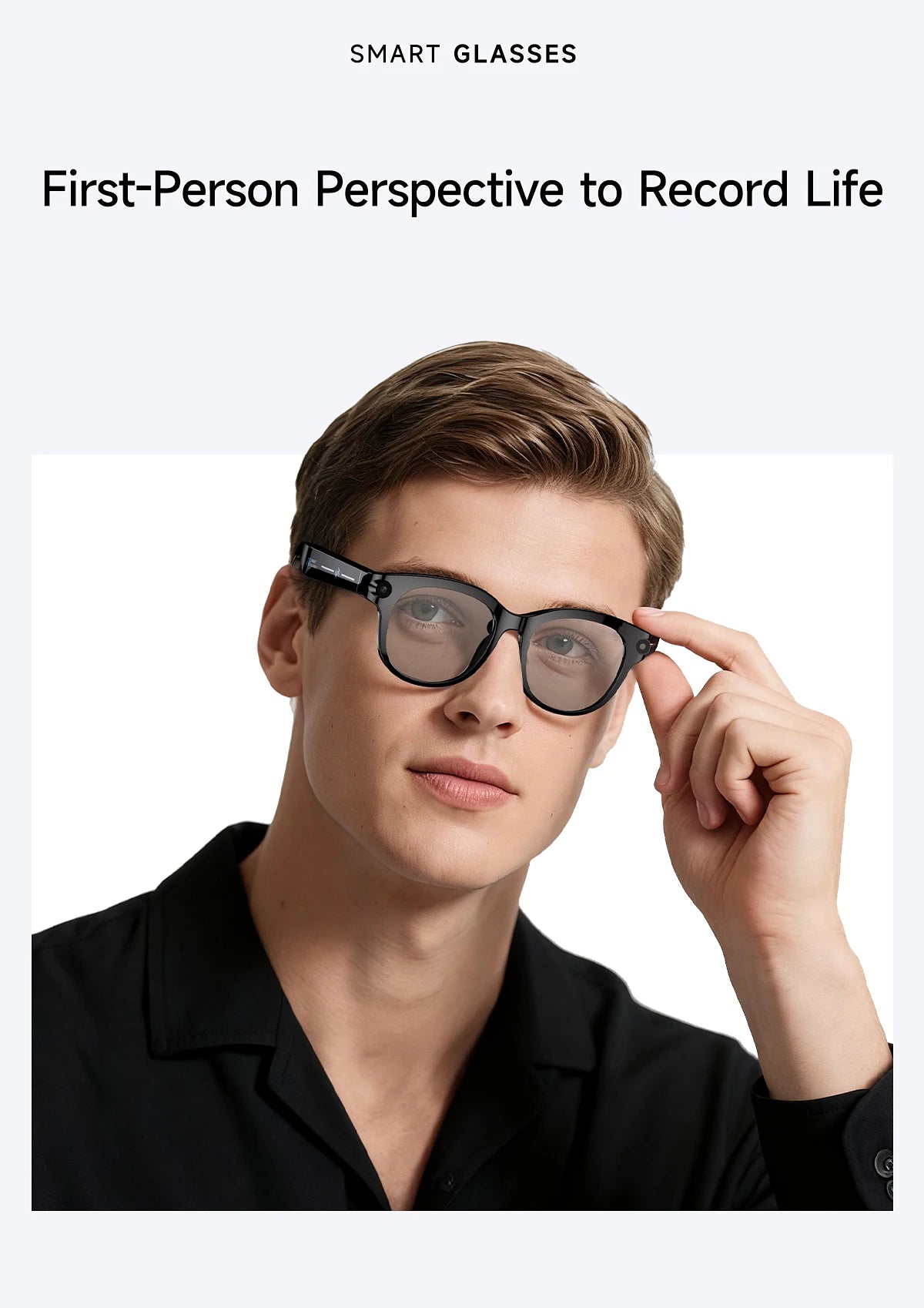 KI Smart Brille – Bilderkennung, KI-Sprachassistent, Musiksteuerung & TYPE-C Schnellladung