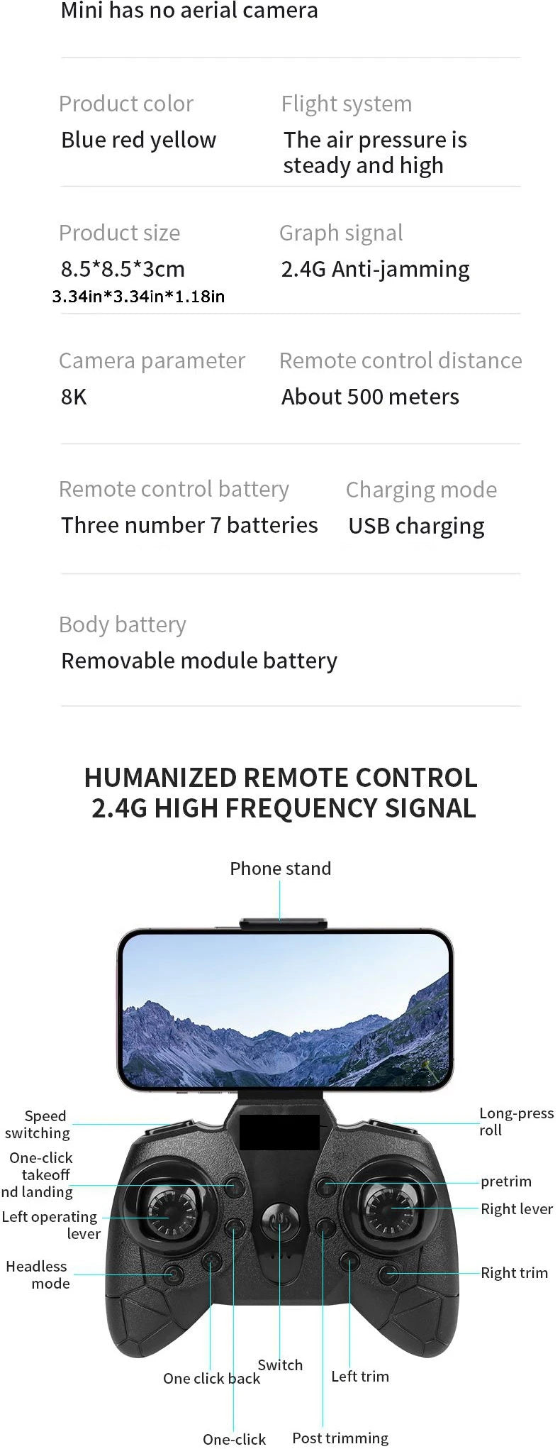 DWI D12 Mini Drohne mit Kamera – App-gesteuert, 4-Kanal, für Innen & Außen