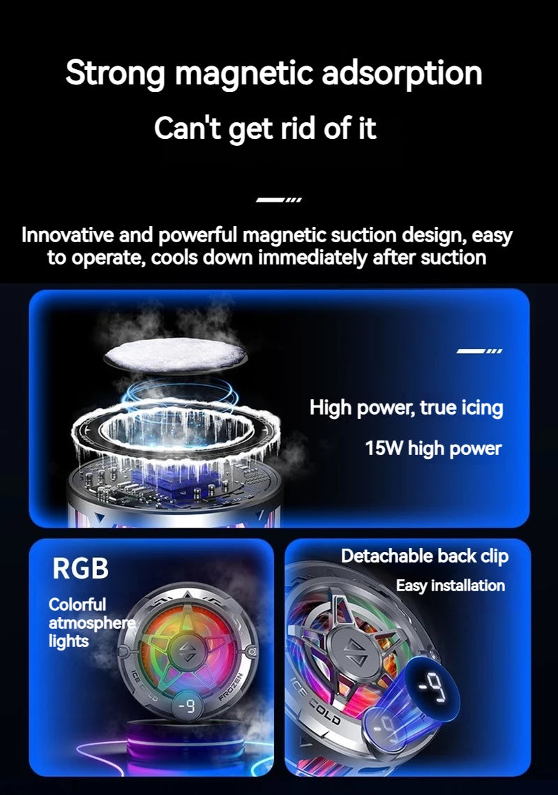 K20 Magnetischer Handy-Kühler – Portabel, RGB & Digitaldisplay für Gaming – Bild 7