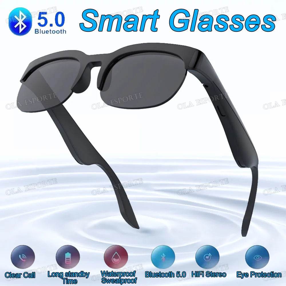 Smart Audio Brille – Bluetooth 5.3, Übersetzung in 144 Sprachen & 6h Akku