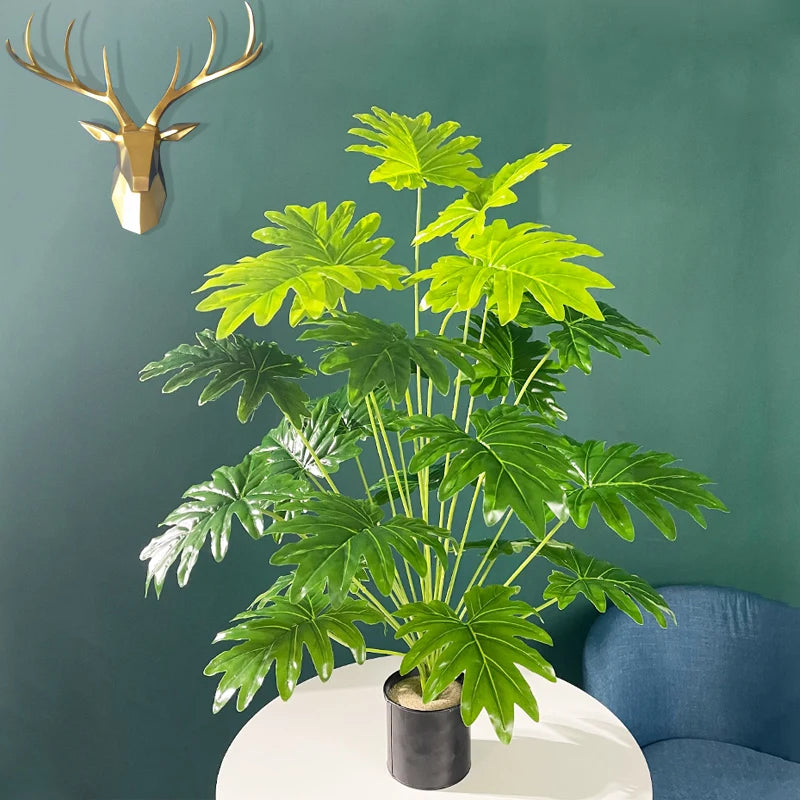 Kunstpflanze Monstera Schildblatt – Realistische Kunstblätter für Innen & Außen, Heimdeko