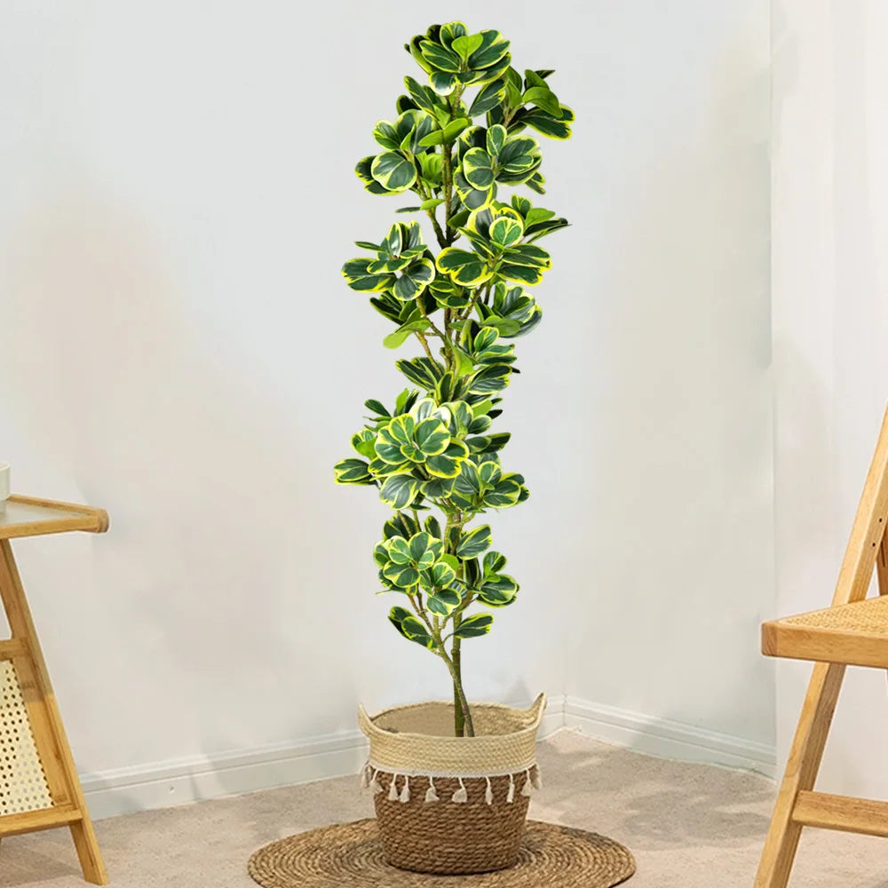 Künstlicher Ficus 76–115 cm – Tropische Kunstpflanze mit Herzblättern