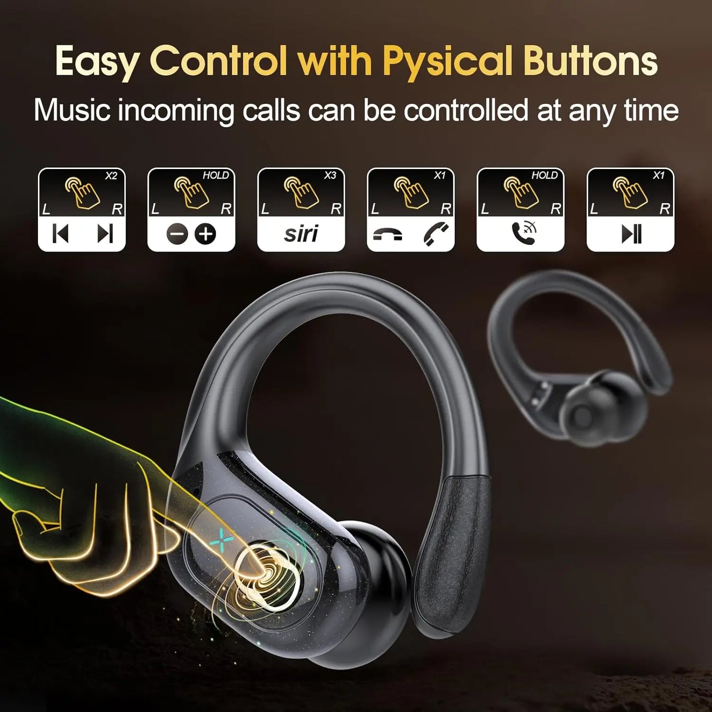 GDLYL HD65 TWS Sport Earbuds – Bluetooth 5.4, 75h Akku, HiFi Bass, IPX7 & LED-Display