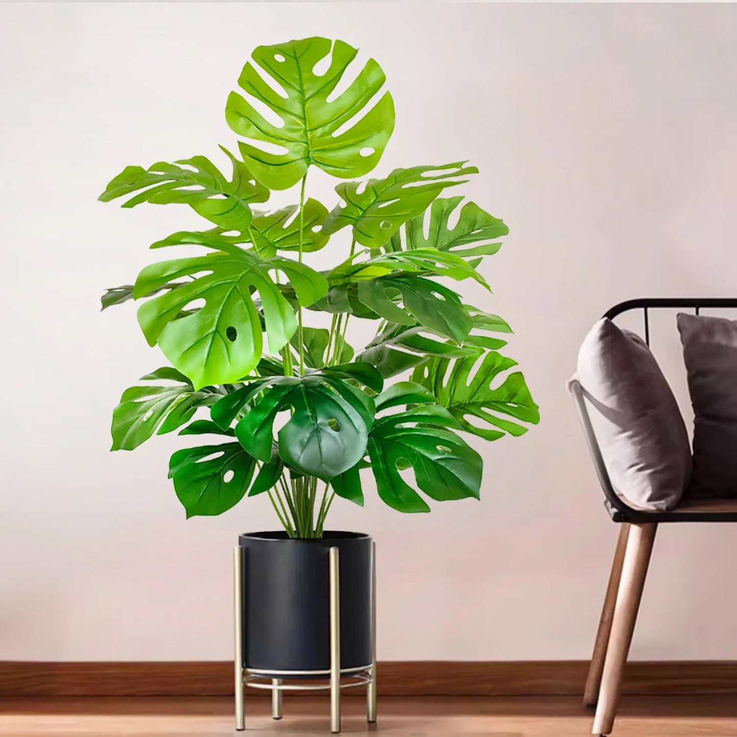 Künstliche Pflanzen Deko – Tropische Monstera für Wohnzimmer