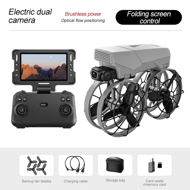 4K Profi-Drohne – 10km Reichweite, Brushless Motor, Servo-Gimbal & Dual-Kamera
