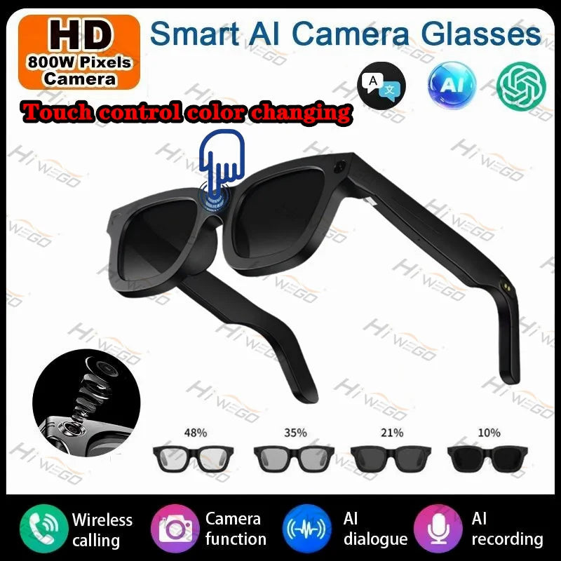 Hiwego HI-E02C KI Smart Brille – 800W Kamera, Electrochromic Glas & ChatGPT