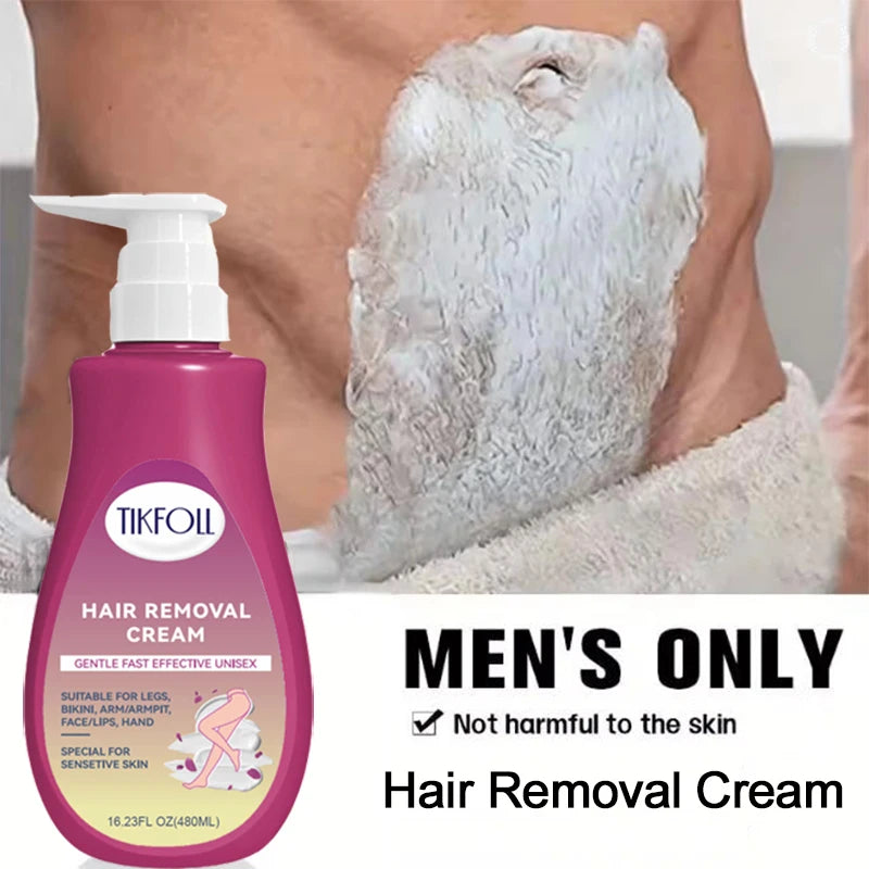 Haarentfernungscreme 480ml – Sanfte Formel für Männer & Frauen, Beine, Arme & Intimbereich