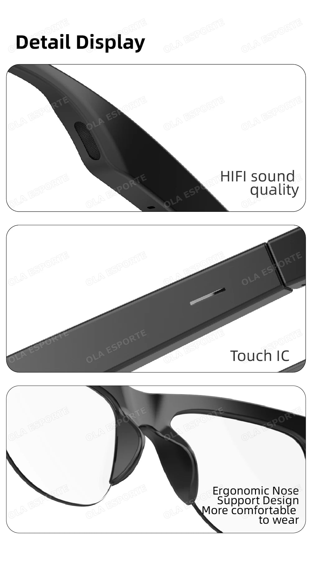 Bluetooth Sport Sonnenbrille – Musik, Anrufe, KI-Übersetzung & UV-Schutz