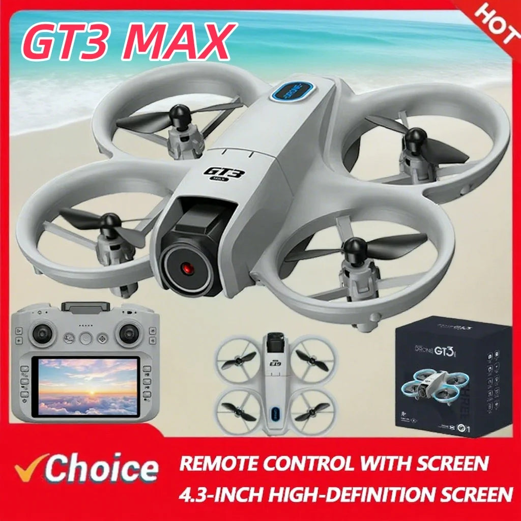 GT3 MAX Mini-Drohne 8K HD – 4,3" Display, Kopfloser Modus, 360° Flip & Kinder-Quadcopter