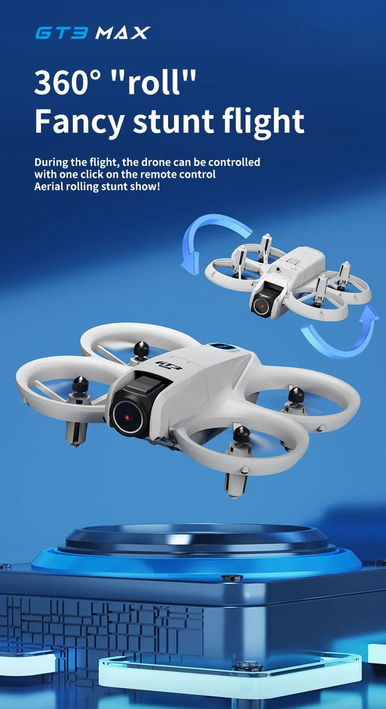 GT3 MAX Mini-Drohne 8K HD – 4,3" Display, Kopfloser Modus, 360° Flip & Kinder-Quadcopter