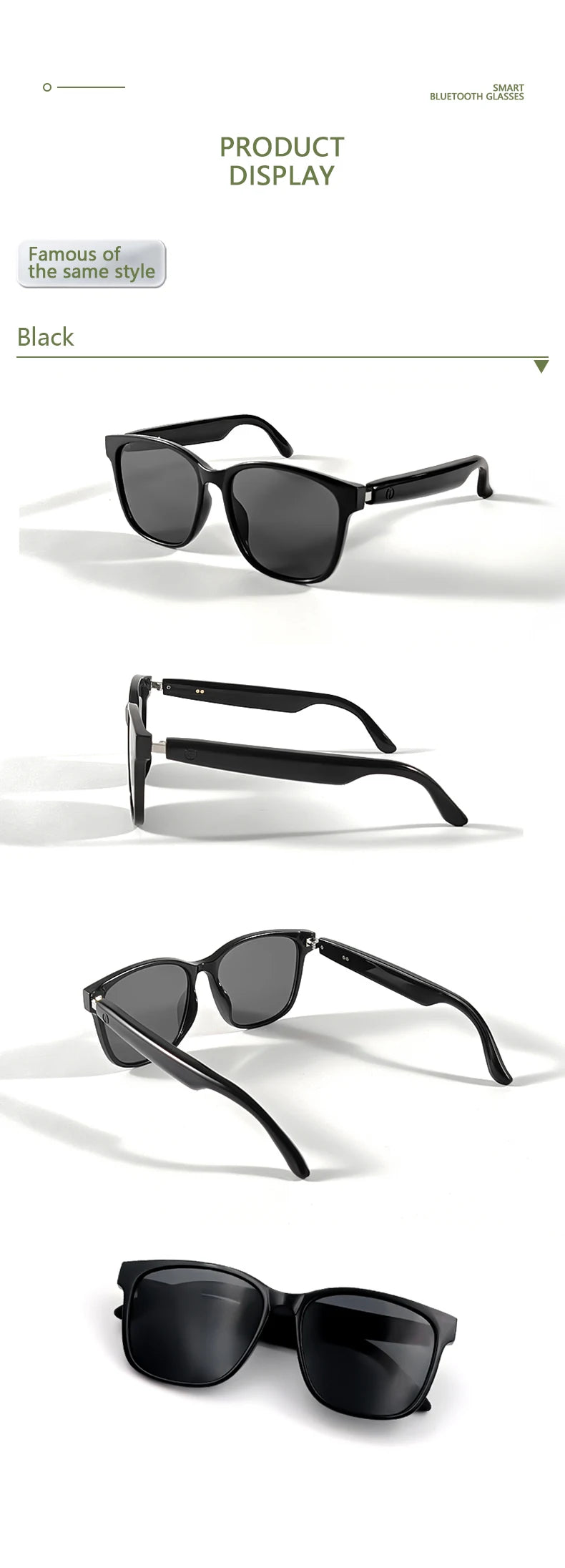 GS08 Smart-Brille Herren 2-in-1 – UV-Schutz, Polarisiert, Anti-Blaulicht & Musik