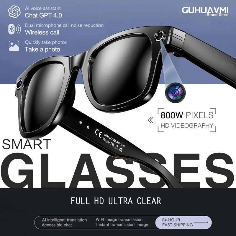 TAVYU KI Smart Brille W610 – Dual-Kamera, ChatGPT & Bluetooth Audio