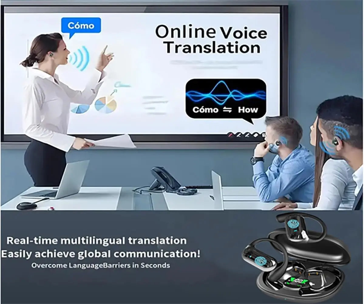 AI Übersetzer Kopfhörer – 144 Sprachen, Bluetooth 5.4 & Echtzeit Voice Translation