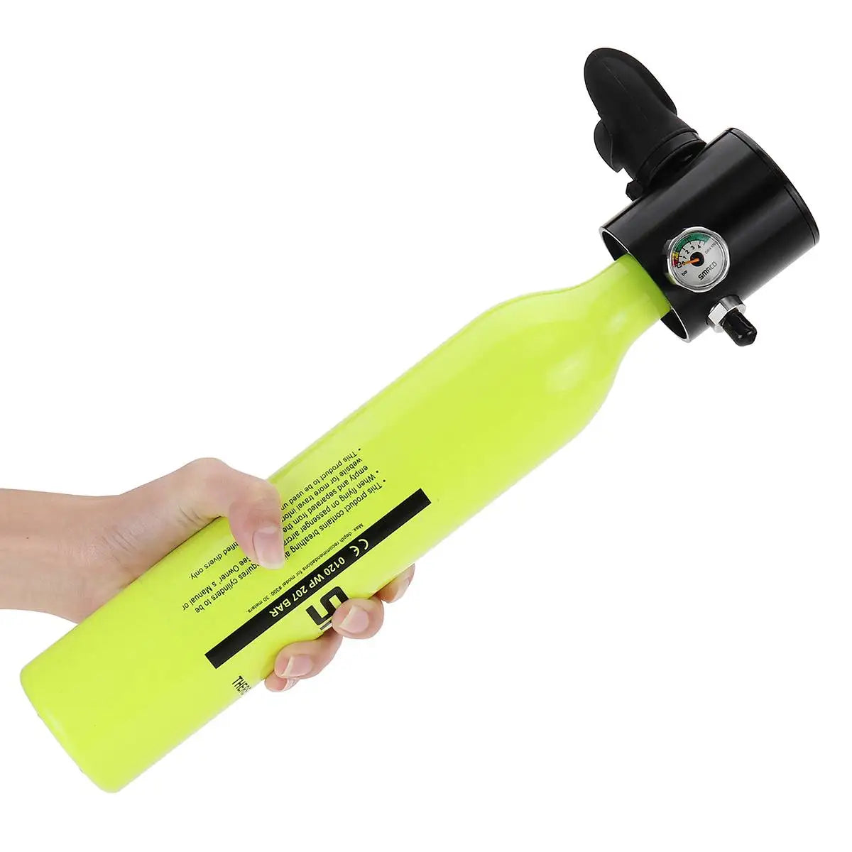 0,5 L Scuba Sauerstoffflasche – Set mit Pumpe & Tasche für Schnorcheln & Tauchen