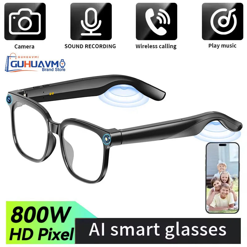 W630 Smart Brille – Kamera, KI-Übersetzung & WiFi Streaming
