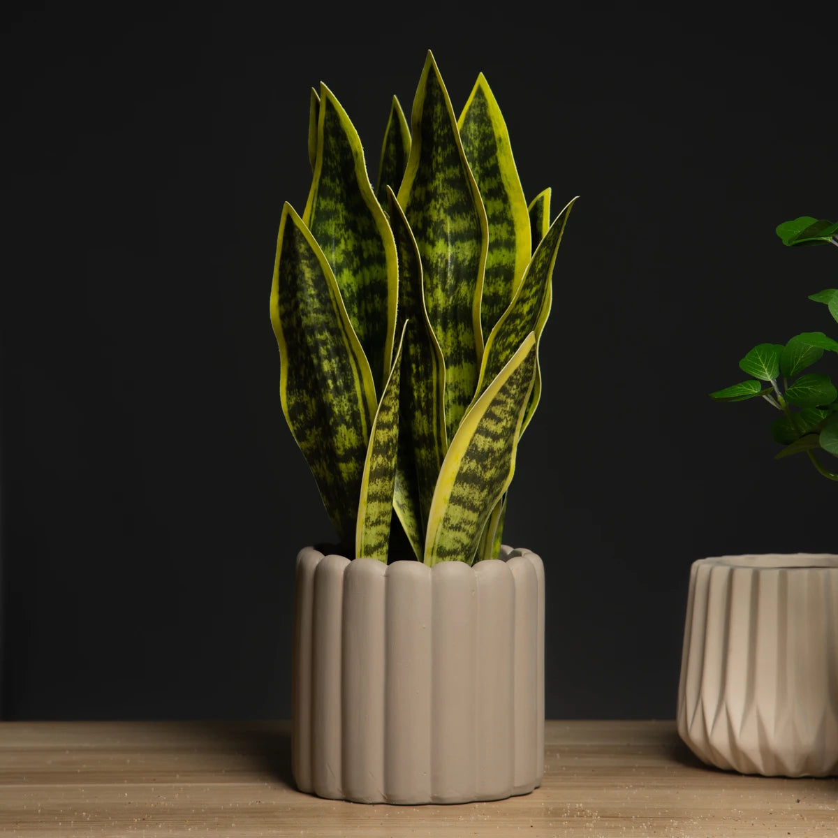 Künstliche Sansevieria 32–37 cm – Schlangenpflanze für Büro & Balkon