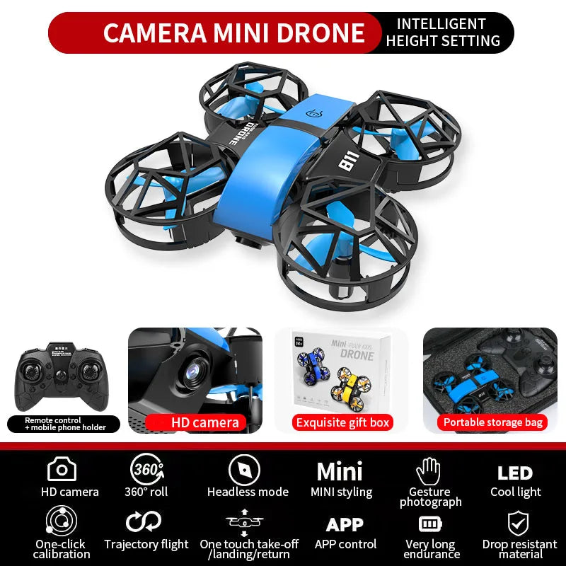 DWI D12 Mini Drohne mit Kamera – App-gesteuert, 4-Kanal, für Innen & Außen