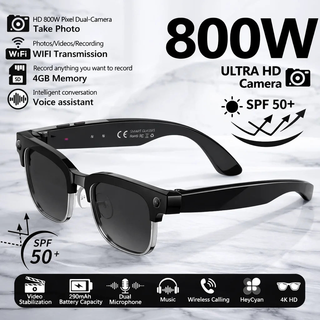 TAVYU W630 KI Smart Brille – Dual-Kamera, ChatGPT 4.0 & Bluetooth