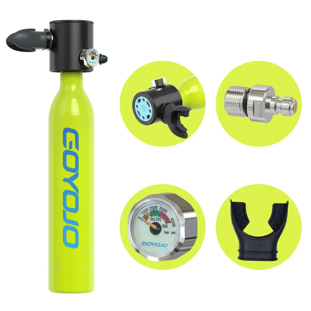 Mini Scuba Tank 0,5L – Outdoor Sauerstoffflasche (5-10 Min)