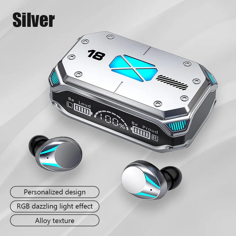 M41 Bluetooth Kopfhörer – Kabellose Earbuds mit Touch-Display, Stereo Sound & Magnetverschluss