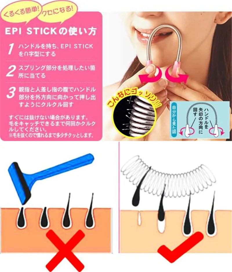 Epilator Epistick – Federhaar-Entferner für Gesicht, Oberlippe & Wangen