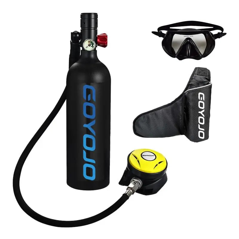 1L Mini Scuba Tank mit Tauchermaske – DOT-zertifiziert, 15 Min. Tauchzeit