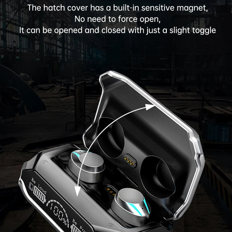 M41 Bluetooth Kopfhörer – Kabellose Earbuds mit Touch-Display, Stereo Sound & Magnetverschluss