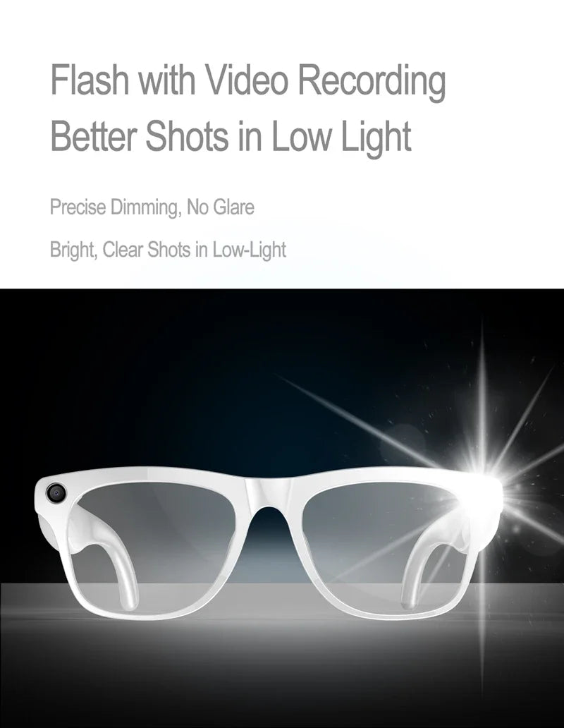 6K AI Kamera Brille – Photochrom, ChatGPT, Übersetzung in 75 Sprachen & Bluetooth