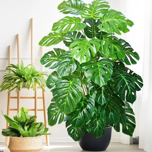 Künstliche Pflanzen Deko – Tropische Monstera für Wohnzimmer